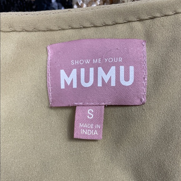 Show Me Your Mumu Wear Me Out Dress Star Sequins Long Sleeve Mini Sz S - Picture 8 of 13